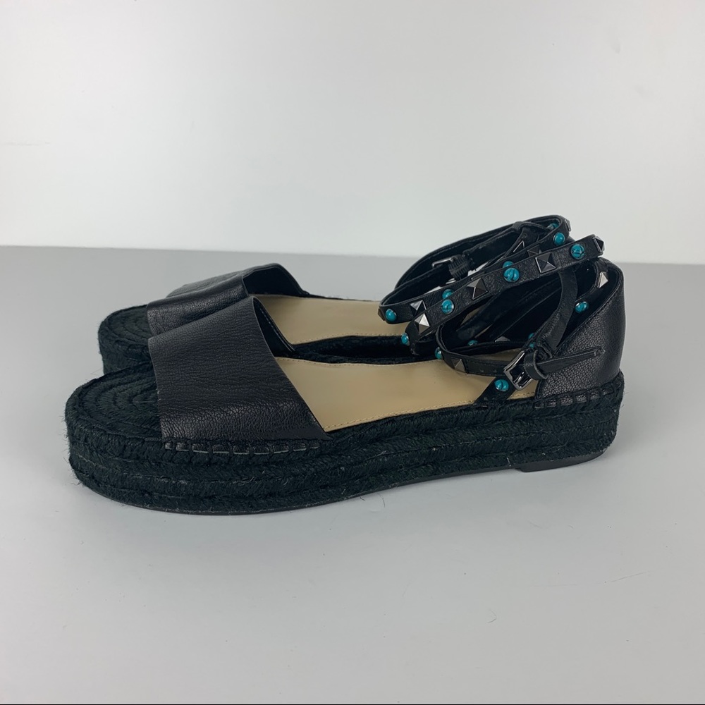 Marc fisher espadrilles studded straps women’s size 10M black